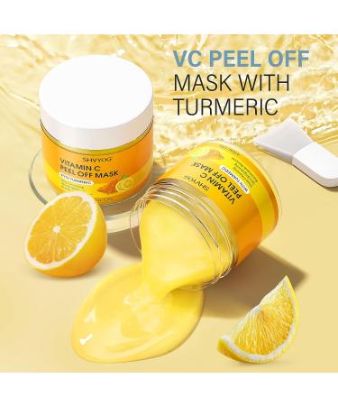 SHVYOG Vitamin C Peel Off Face Mask with Turmeric - Blackhead Remover & Deep Cleansing Mask for Blackheads, Large Pores, Dirt & Oil - Buy Online on GoSupps.com