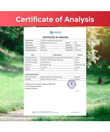 HUJ CoQ10 with Red Ginseng Formula - Heart Health & Energy Production Support with Coenzyme Q10 Red Ginseng Extract Vitamin E & PQQ - 60 Softgels - Buy Online on GoSupps.com