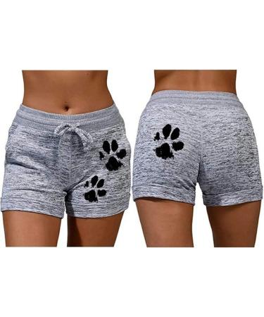 Ronony Women's Sports Shorts - Yoga Running and Fitness Sweatpants | XL Gray Jogging & Pajama Shorts - Buy Online on GoSupps.com