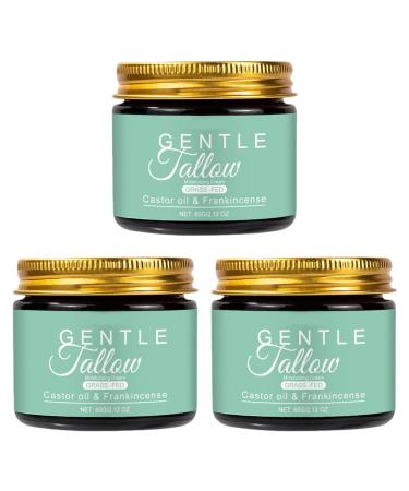 Beef Tallow Cr me bio 60 g de suif de b uf cr me de soin de la peau huile de ricin naturelle et baume tallow graisse de b uf profond ment hydratante pour le visage cr me grasse antioxydante pour 3
