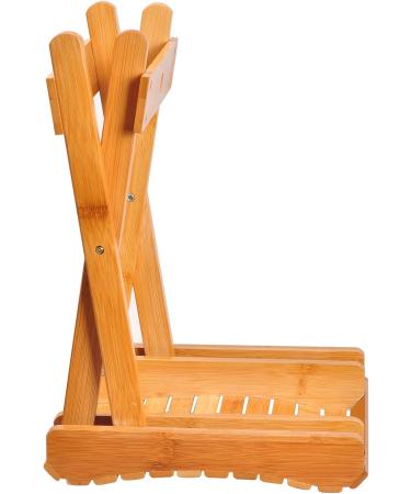 Ecrocy Bamboo Folding Shower Step Stool - 12 Height - Foot Rest & Leg Shaving - Fully Assembled - Buy Online on GoSupps.com