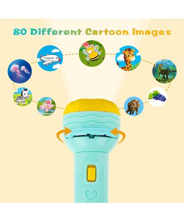 Kids' Projector Flashlights - 2 PC Set with 80 Pictures | Fun Goodnight Toys for Children - Buy Online on GoSupps.com