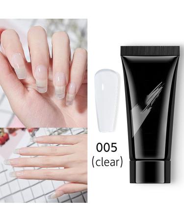 Poly Acrylic Gel Long Lasting Low Odor No Pain Professional Transparent Nail Glue Gel for False Nail Tips and Rhinestone Extension Gel for Nail Art UV/LED Lamp Required 0.5oz - Buy Online on GoSupps.com