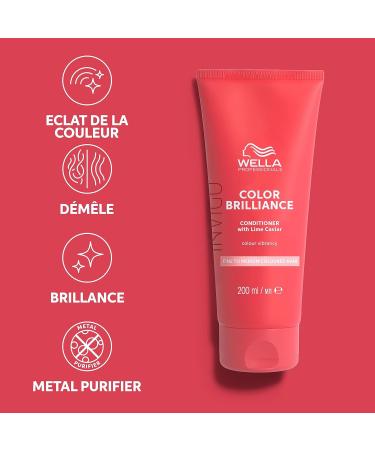 Wella Professionals Invigo Color Brilliance Conditioner - Maintains Hair Colour Shine and Protection - Conditioner for Fine to Normal Hair 200ml - Buy Online on GoSupps.com