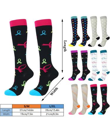 Compression Stockings for Men & Women - Running Hiking & Sports Support Socks | Gray Elastic Calf Compression Socks for Circulatory Health - Buy Online on GoSupps.com