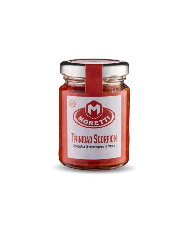 Moretti Chilli Cream | 100% Calabrian 100% Natural | Chilli Peppers Grown and Processed in Calabria | Creamy Spread | Made in Calabria (Trinidad Scorpion Moruga 1 Piece)