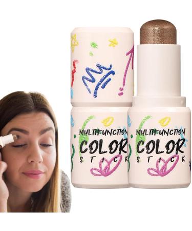 Matte Eyeshadow Stick Shimmer Cream Eyeshadow Stick Highlighter Makeup Pencil Eye Shadow Brightener Stick Waterproof & Long Lasting Aezon Pearl-11 - Buy Online on GoSupps.com