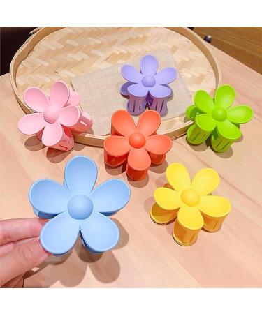 9PCS Flower Hair Clips & Jaw Clamps for Women - Non Slip Hair Catch Barrettes in 9 Colors - Large Claw Clips for Thick Hair - Multicolour Headwear Accessories - Buy Online on GoSupps.com