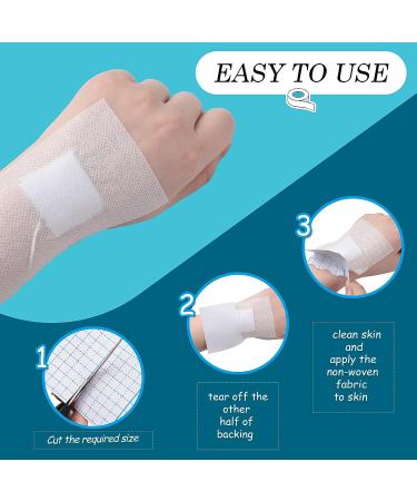 Non-Woven Cover Stretch Tape - Breathable Protective Bandage Roll Film - 2 x 5.47 Yds & 4 x 5.47 Yds - 4 Rolls - Buy Online on GoSupps.com