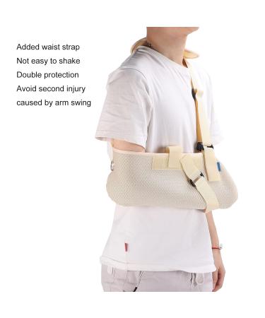 Arm Sling with Waist Strap - Shoulder Immobilizer for Dislocated & Broken Arms - Size M - International Shipping - Buy Online on GoSupps.com