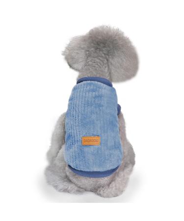 YAODHAOD Dog Sweater Dog Clothes Plush Soft Thick Warm for Winter Dogs Cats Blue Size XL Blue XL - Buy Online on GoSupps.com