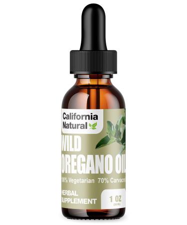 California Natural Wild Oregano Oil 1oz Bottle Immune System & Digestive Support - Promote Gut Health & Healthy Digestion - 100% Vegetarian - 70% Carvacrol - Herbal Supplement - 1oz - Buy Online on GoSupps.com