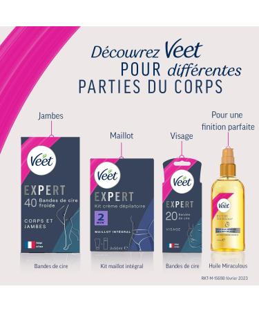 Veet Expert - 16 Strips of Cold Underarm Wax - Sensitive Skin - Perfect Finish - Long Lasting Hair Removal - Buy Online on GoSupps.com