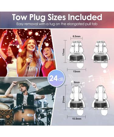 Retasica High Fidelity Concert Ear Plugs Reusable Noise Cancelling Earplugs for Concerts Noise Reduction Musicians Music Festival Easy to Use - Buy Online on GoSupps.com
