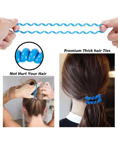 DeaLott 30Pcs Spiral Hair Ties - No Crease Elastic Coil Ties for Girls, Women, and Teens - Large Size 30 Colors - Buy Online on GoSupps.com