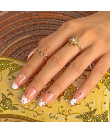 Buy Sethexy Pink Long Coffin False Nails - 24 St Ballerina Acrylic Nail Tips with Glue for Women & Girls - Buy Online on GoSupps.com