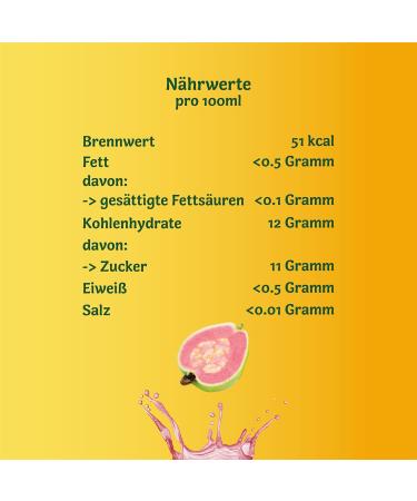 Pfanner Guava Nectar - 25% Fruit Content (8 x 1L) | Bulk Pack of Pink Guava Drink - International Shipping Available - Buy Online on GoSupps.com