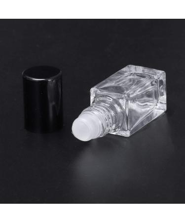 Jiklophg Empty 4Ml Refillable Clear Square Ball Perfume Glass Bottle Refillable Bottle With Black Cap - Buy Online on GoSupps.com