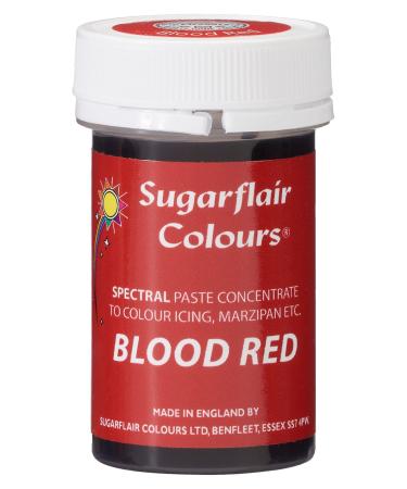 Sugarflair Blood Red Spectral Food Colouring Paste Highly Concentrated for Use with Sugar Pastes Buttercream Royal Icing or Cake Mix Vibrant Colour Dye - 25g