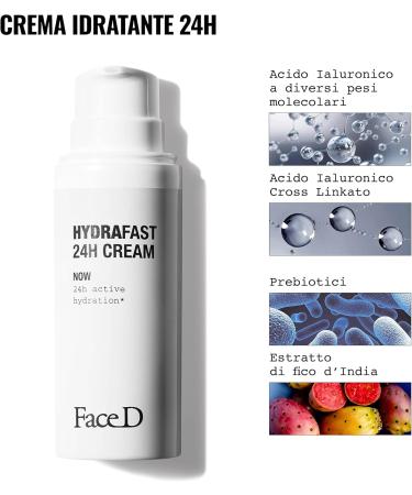  FaceD Face D 24H Soothing and Hydrating Moisturizing Cream with Hyaluronic Acid and Vitamins C and E SPF 15 50 ml - Buy Online on GoSupps.com