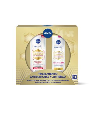 NIVEA NIVEA Cellular LUMINOUS 630 Advanced Anti-Dark Spot Treatment Pack Gift Set with Face Serum (1 x 30 ml) and Day Cream SPF 50 (1 x 40 ml) for Even and Radiant Skin