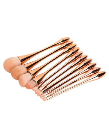 Professional 10-Piece Rose Gold Makeup Brush Set | Eye Shadow Concealer & Blusher Brushes for Flawless Application - Buy Online on GoSupps.com