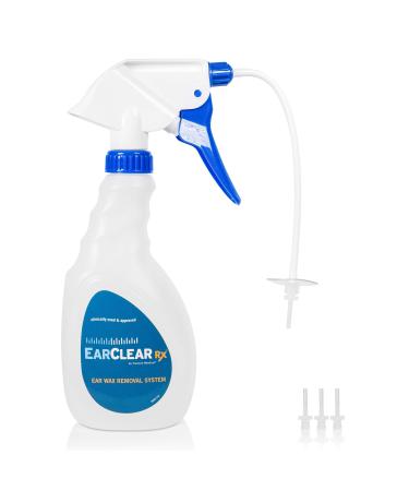 Ear Wax Removal Flexible System by EarClear Rx - Safest Ear Irrigation kit for Adults and Kids - Flexible Tip Ear Cleaning Kit with 3 Disposable Tips