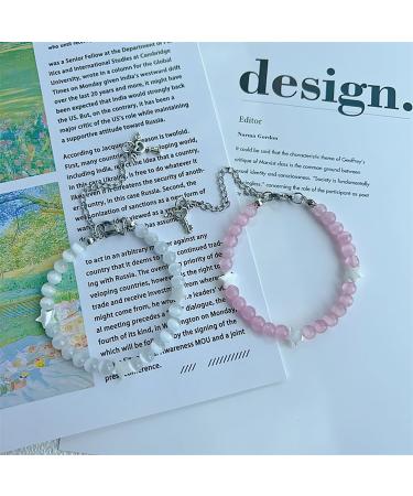 Oralgo Cat Eye-Stone Pearl Bracelets | Natural Opal Adjustable Wrist Chain | Fashionable Yoga Jewelry & Lucky Charms for Women - Buy Online on GoSupps.com