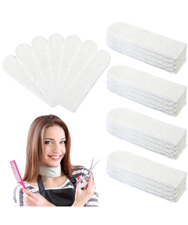 24 Pack Microfiber Terry Cloth Neck Strips Fast Drying Towel for Neck Absorbent Barber Neck Strip Salon Neck Strips for Hair Cutting Shampoo Neck Towel Wrap for Hair Stylist Barber Shop Spa White