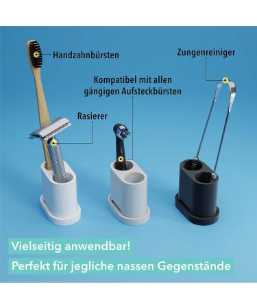 QiKFresh 2 Series Toothbrush Holder - Compatible with Oral B IO Philips Sonicare Waterpik & Fairywill - Food-Safe Silicone | International Shipping - Buy Online on GoSupps.com