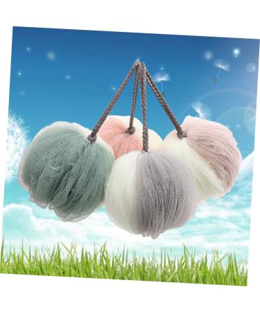 FRCOLOR 4 Pcs Large Mesh Pouf Bath Ball - Ultra-Soft Shower Sponge for Spa-Like Experience - Ideal for International Shipping - Buy Online on GoSupps.com