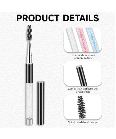 Spoolies Mascara Wands with Cap - 4 Pcs Portable Eyelash Brush Applicators for Eyelash Extensions | Reusable Travel Makeup Tools for Women - Buy Online on GoSupps.com