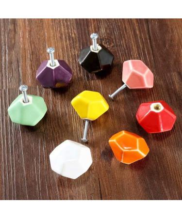 Creatwls Ceramic Furniture Buttons - 2PC Kitchen Handle & Drawer Knobs for Cabinets & Cupboards - Yellow - Buy Online on GoSupps.com