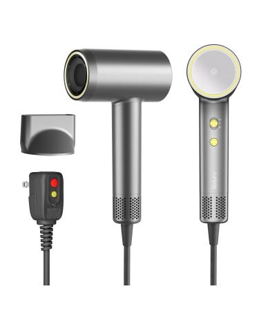 Handheld Hair Dryer 110000RPM 1200W High Speed Brushless Blow Dryer for Fast Drying with Magnetic Nozzle 3 Heating/2 Speed Portable Professional Salon Negative Ions Blow Dryer