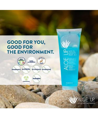 ALOE UP Ice Aloe Vera Gel - Soothing Sunburn Relief, 4 oz - Made in USA, Biodegradable & Cruelty-Free - Buy Online on GoSupps.com
