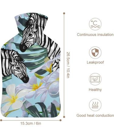 Striped Horse Hot Water Bottle with Plush Cover | Hand Warmer for Adults & Children - 26.5x15.3cm | International Shipping Available - Buy Online on GoSupps.com
