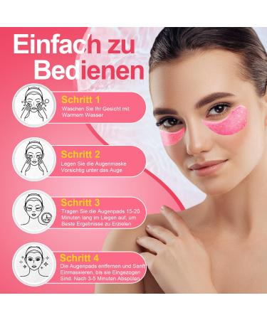 60 Rose Eye Pads - Dark Circle Puffiness & Wrinkle Treatment - Soothing Eye Masks for Instant Refresh - Buy Online on GoSupps.com