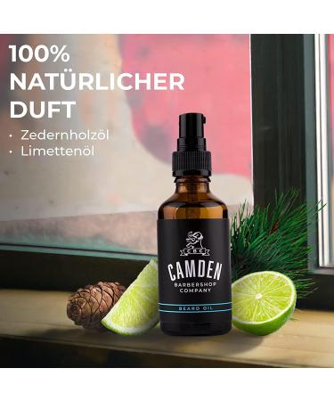 Camden Barbershop Beard Oil - Original Natural Care from Great Britain | Fresh Fragrance - Buy Online on GoSupps.com