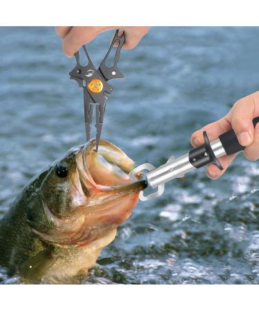 Calamus Fishing Pliers with Fish Lip Gripper  Lightweight Aluminum Fishing Tools  Line Cutter Hook Remover Split Ring Pliers  Fly Fishing kit  Ice Fishing Gear  Fishing Gifts for Men A:gold - Buy Online on GoSupps.com