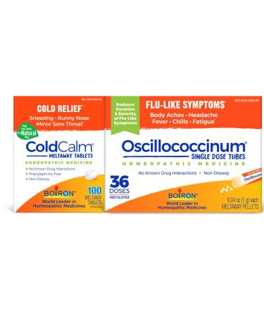 Boiron Oscillococcinum 36 Doses and ColdCalm Tablets Bundle