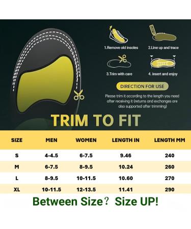 Arch Support Gel Insoles for Plantar Fasciitis Relief | High Elasticity Shock Absorption Memory Foam Orthotic Pads for Men & Women - Ideal for Running Shoes - Buy Online on GoSupps.com