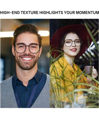 Shop Ultra-Light Oversized Reading Glasses for Men & Women | Blue Light Blocking Anti-Fatigue Computer Readers | Black - 1.5 Diopters - Buy Online on GoSupps.com