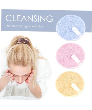 FRCOLOR Face Cleaning Puffs - 3pcs Round Cleansing Pads for Comfortable Makeup Removal | Best Fiber Makeup Tools - Buy Online on GoSupps.com