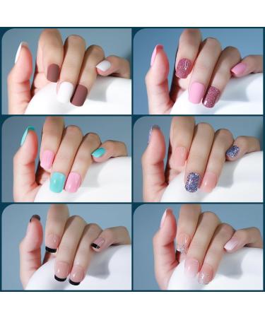 FANDAMEI Press on Nails - 24 Colors 576 PCS Short Matte & Glossy Press on Nails Glitter Press on Nails - Lightweight & Natural Fit for Stunning Nail Art - Buy Online on GoSupps.com