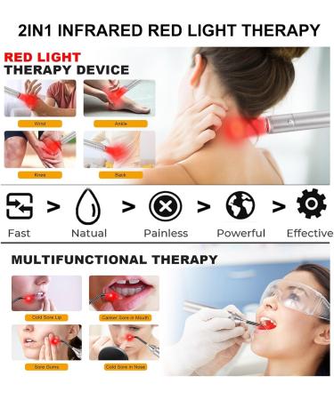 GYLRD Infrared Light Therapy Cold Sore Treatment Torch - 5 Wavelengths for Oral Herpes Relief and Skin Rejuvenation - Buy Online on GoSupps.com