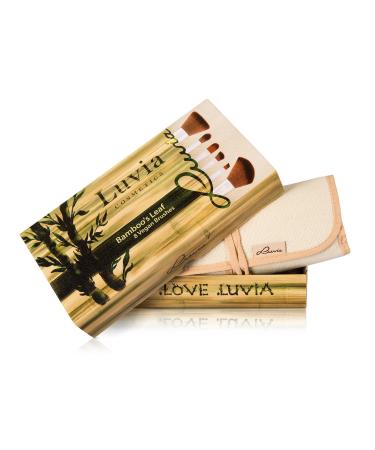 Luvia Cosmetics Bamboo Leaf Makeup Brush Set | 8 Sustainable Bamboo Brushes & Linen Storage Bag | Vegan & Allergy-Friendly - Buy Online on GoSupps.com