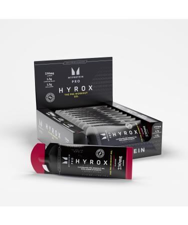 Myprotein Pro x HYROX Pre-Workout Gel (12 Pack) 230mg Caffeine 1.5g Beta-Alanine & Vitamin B for Improved Stamina & Reduced Fatigue Endurance Gel for Sports Workout & HYROX Training Sour Cherry