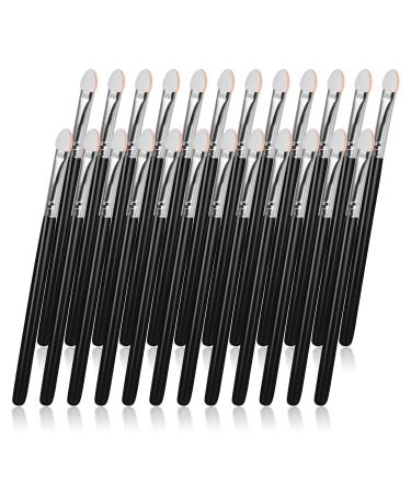 24-Piece Sibba Sponge Eyeshadow Brush Set - Double-Sided Applicators for Women & Girls - Magic Wand Black & Silver Tool Set - Buy Online on GoSupps.com