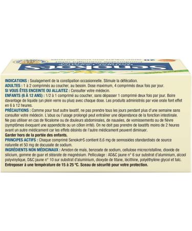 Senokot-S Laxative Tabs 30ct - 30 Count (1 Pack) | Fast-acting Relief for Constipation - Buy Online on GoSupps.com