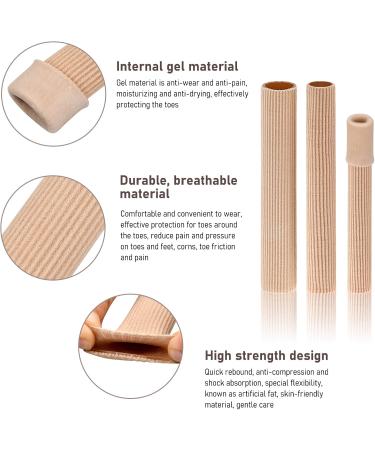 3Pcs Silicone Toe Protection Tubes - Cutable Gel Cushions for Corns & Calluses (S M L) - Buy Online on GoSupps.com